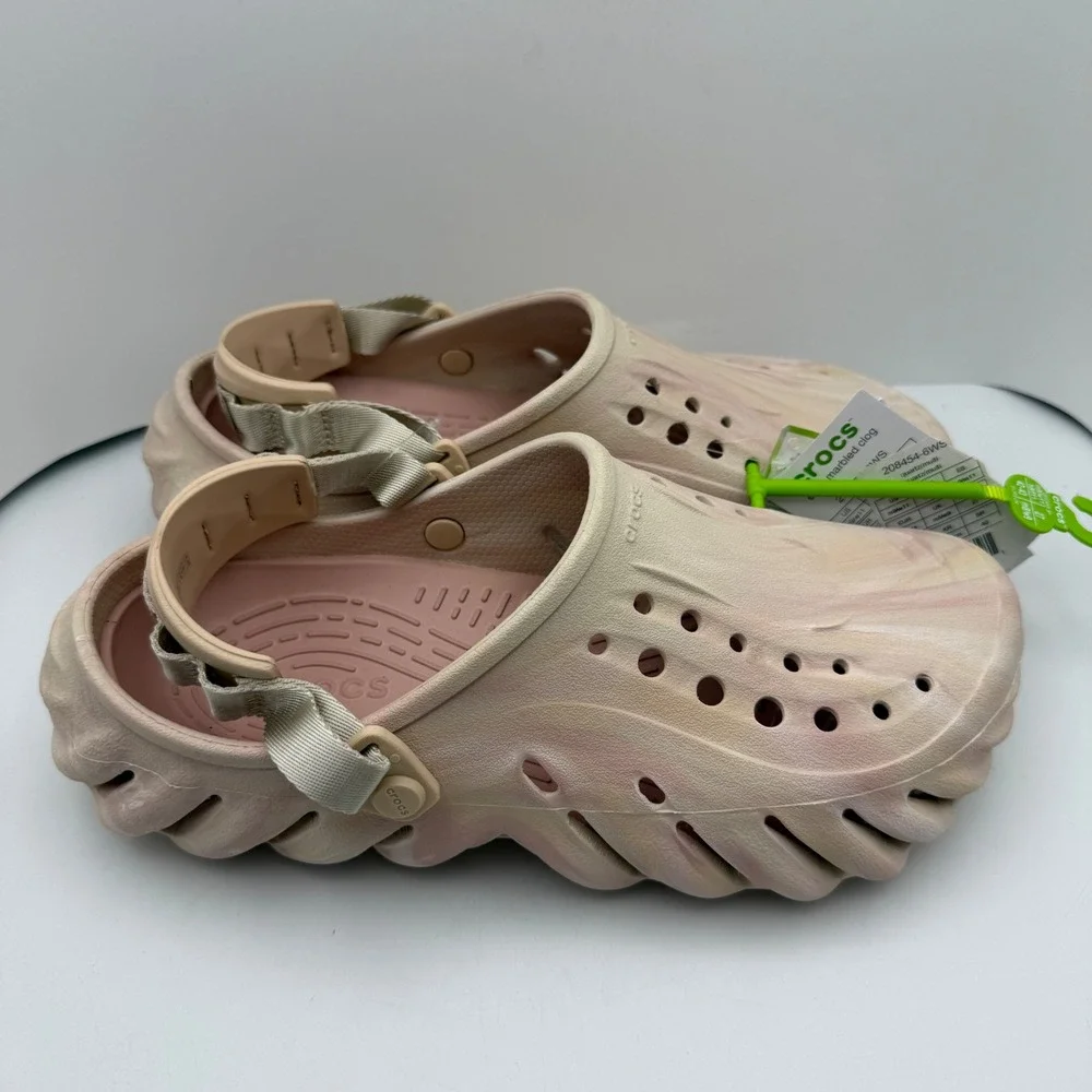 Crocs Echo Marbled Clog‎ Mens M9 W11 Quartz Multi Color Slip On Shoes NWT